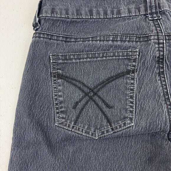 FOREVER 21 Women's Black Wash Low Rise Jeans Size 25 Straight Leg Stretch - Picture 4 of 11